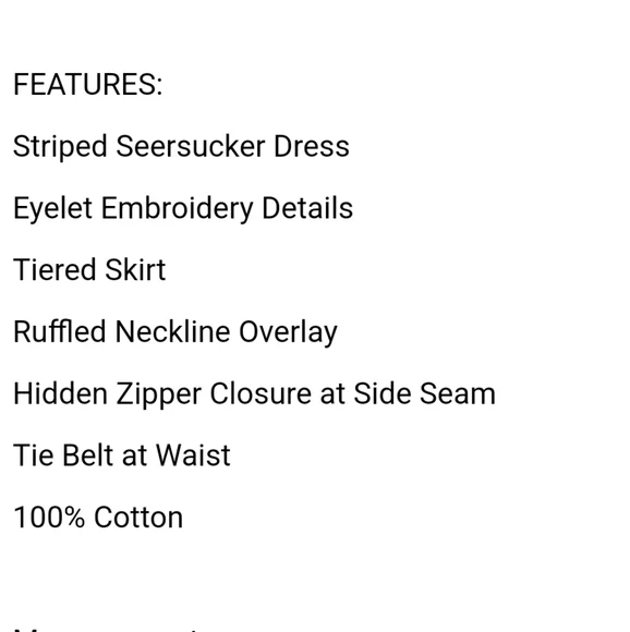 Tory Burch Eyelet Embroidered Stripe Flounce Ruffle Hem Midi Dress Gray Blue 8 - Picture 13 of 13